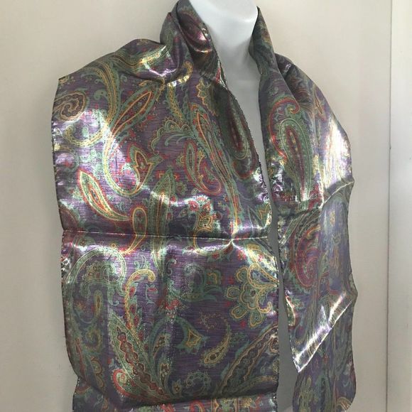 VTG Gorgeous Japan Metallic Accent Scarf NWOT - Picture 1 of 9